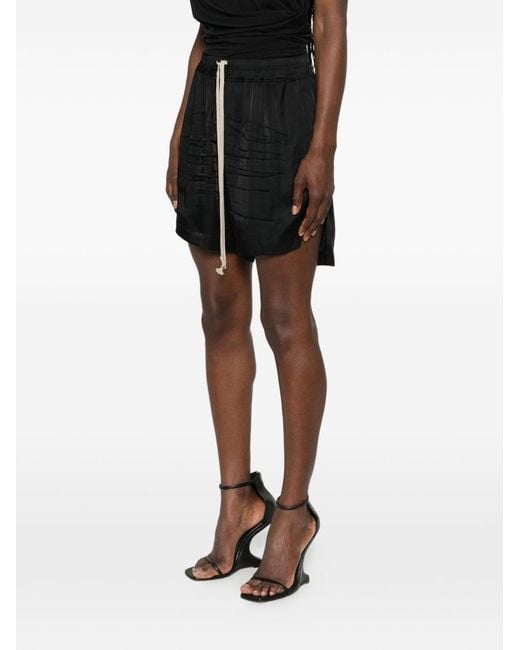 Rick Owens Black Drawstring Shorts