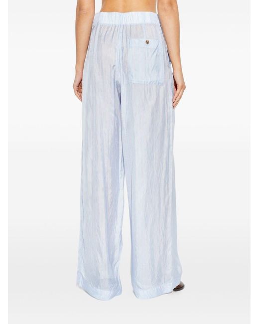 Dries Van Noten White Pila Wide-Leg Trousers