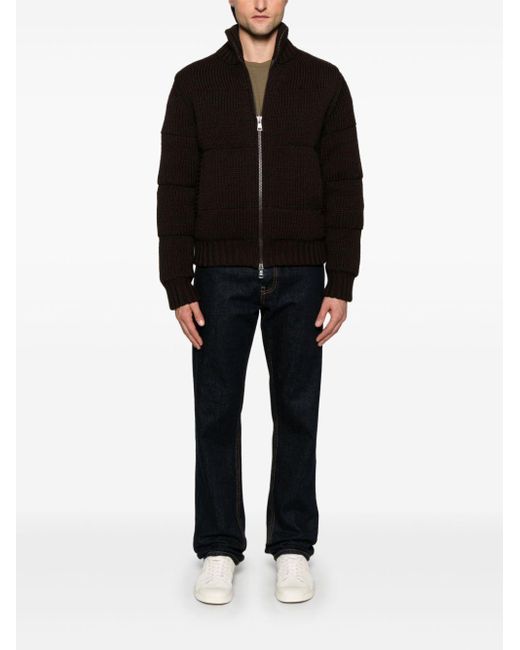 Moncler Black Cardigan With Logo for men