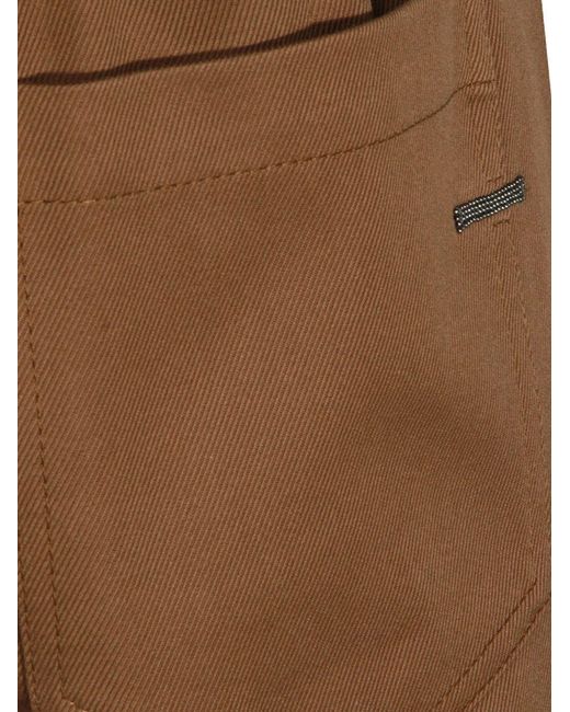 Brunello Cucinelli Brown Cotton Trousers