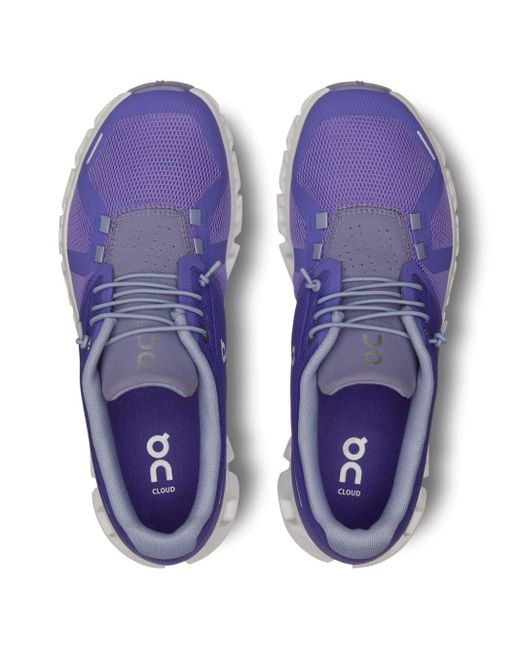 On Shoes Purple Cloud 5 Mesh Sneakers