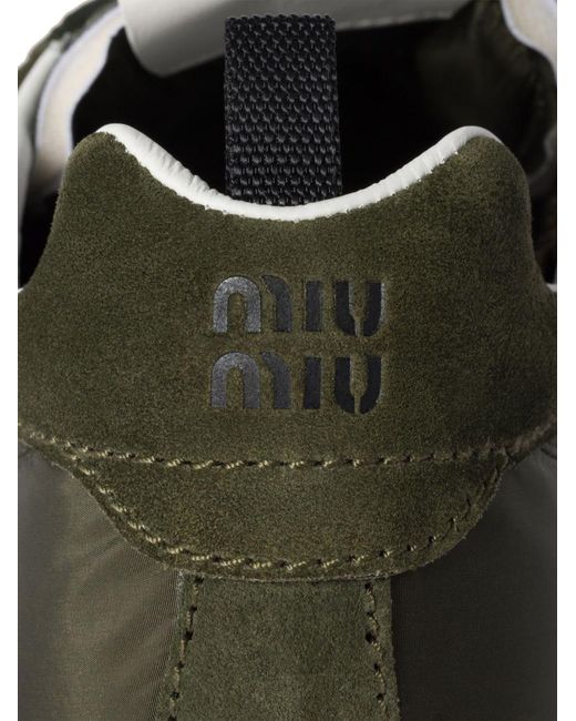 Miu Miu Green Tyre Sneakers