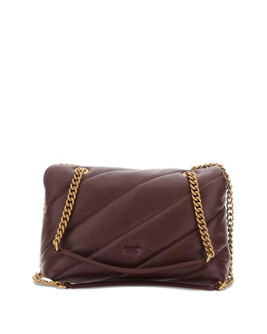 Pinko Brown Love Classic Puff Bag