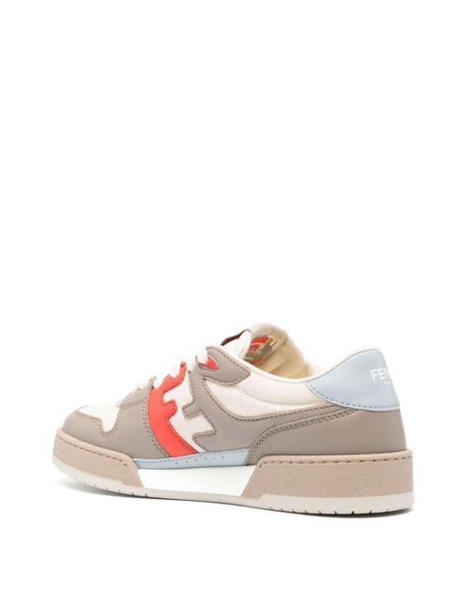 Fendi Pink Match Leather Sneakers