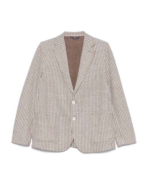 Circolo 1901 Gray Cotton And Linen Blend Jacket for men
