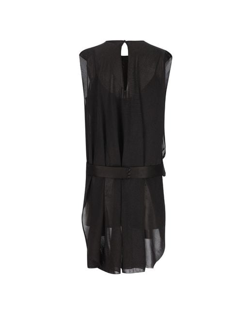 Fendi Black Satin Silk Top