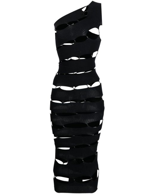 Rui Black Cut-Out Detail Long Fitted Dress