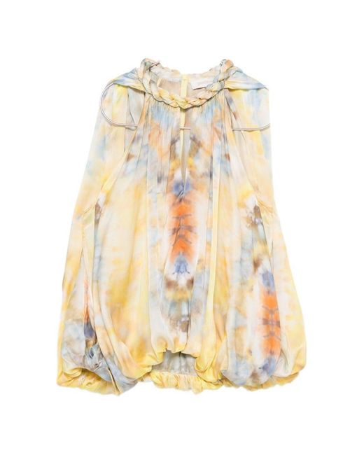 Zimmermann White Alchemy Printed Blouse
