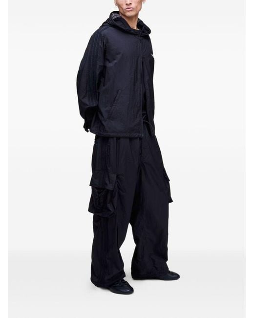 Y-3 Blue Logo Zipped Hoodie for men