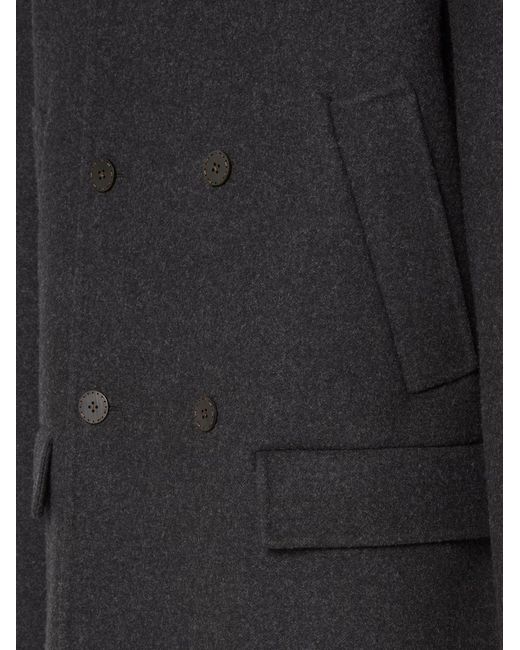 Fendi Black Double-Breasted Coat for men