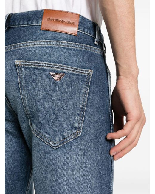 EMPORIO ARI - Jeans Slim Fit In Cotone di Emporio Armani in Blue da Uomo