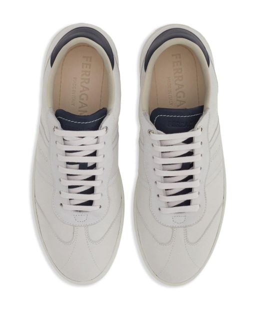 Ferragamo White Leather Sneakers for men