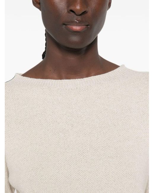 Fabiana Filippi Natural Wool Blend Crewneck Sweater