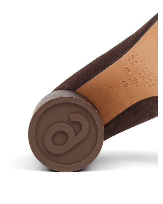 MM6 by Maison Margiela Brown Leather Mules