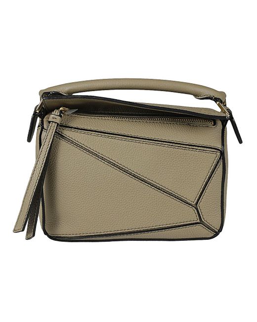Loewe Green Puzzle Mini Leather Handbag