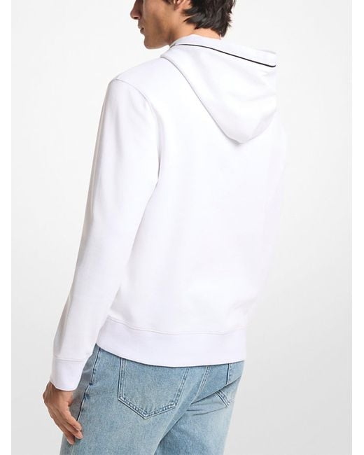 Michael Kors White Sweatshirt With Logo On The Edge for men