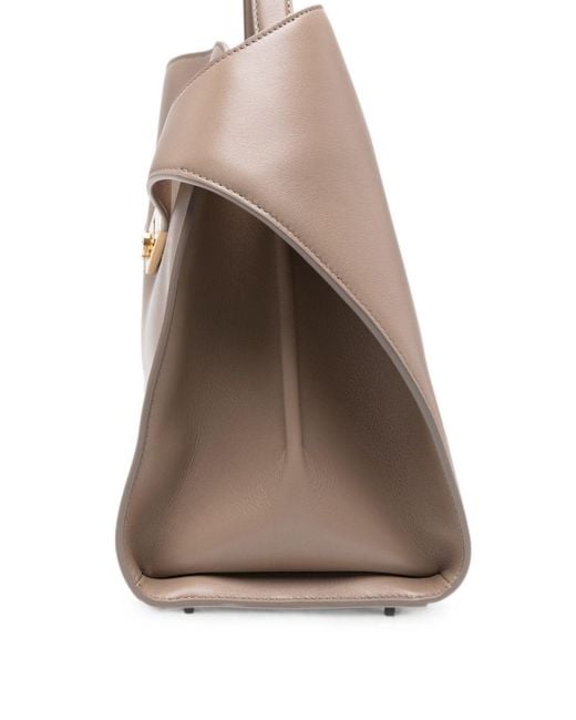 Ferragamo Natural Hug Medium Leather Shoulder Bag