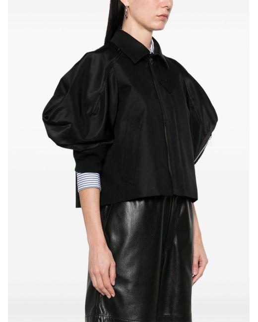 Sacai Blue Cotton And Nylon Jacket
