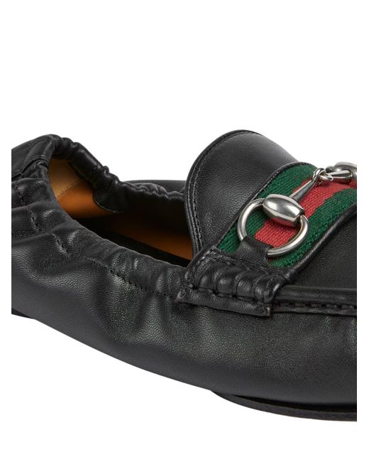 Gucci Black Horsebit 1953 Leather Loafers for men
