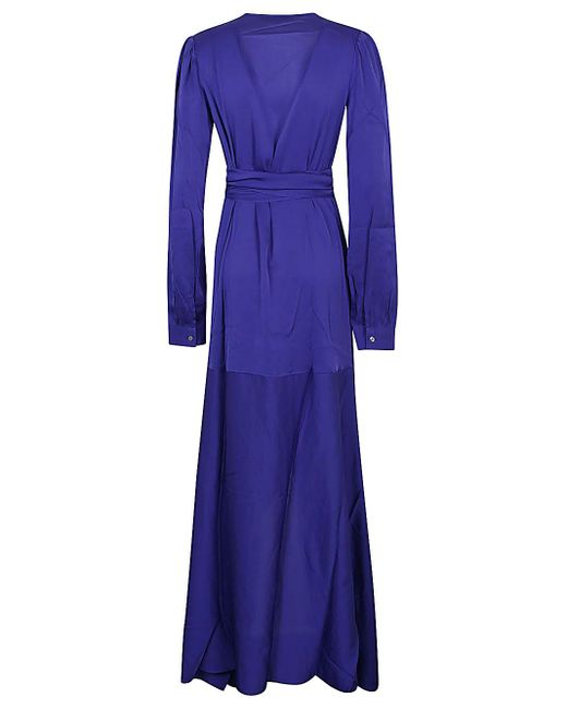 Silk95five Purple Ananda Silk Long Dress