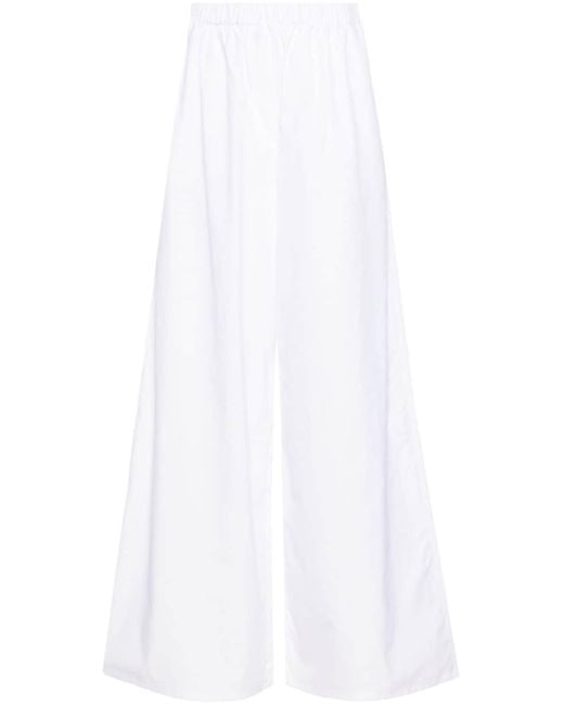 Pantalone Ampio In Cotone di Max Mara in White