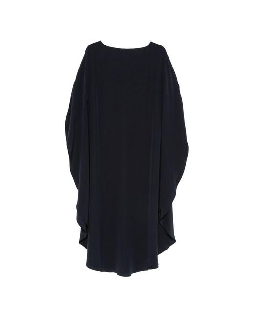 Gianluca Capannolo Blue Silk Midi Dress