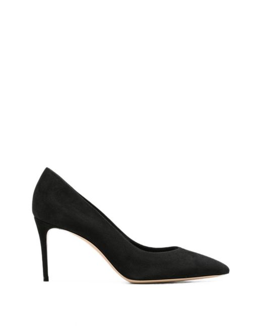 Casadei Black Suede Leather Pumps