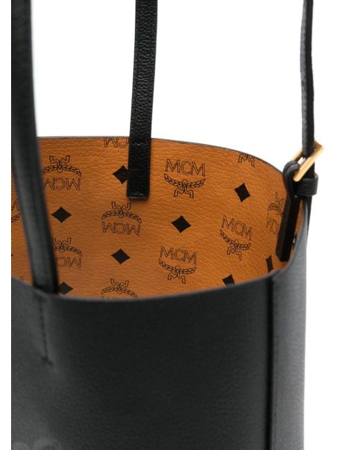 MCM Black Shopping Bag With Logo for men