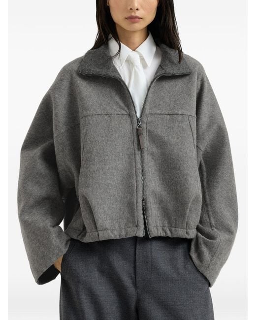 Brunello Cucinelli Gray Wool Jacket