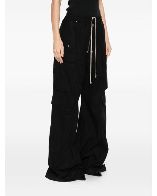 Rick Owens Black Cargo Denim Jeans