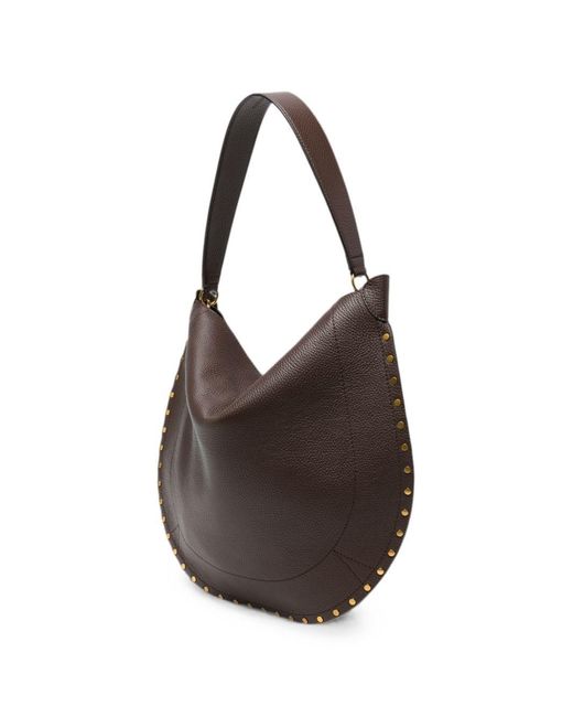 Isabel Marant Brown Oskan Leather Hobo Bag