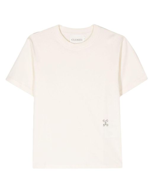 Closed White Organic Cotton Basic T-shirt