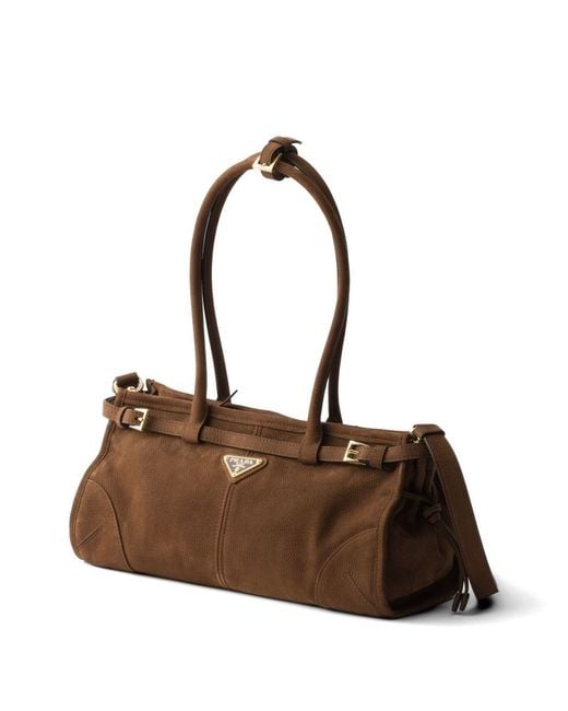 Prada Brown Bonnie Medium Leather Handbag