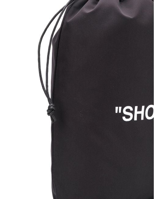 off white shoe bag