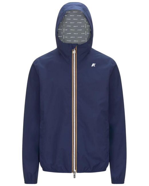 K-Way Blue Stretch Dot Jacket for men