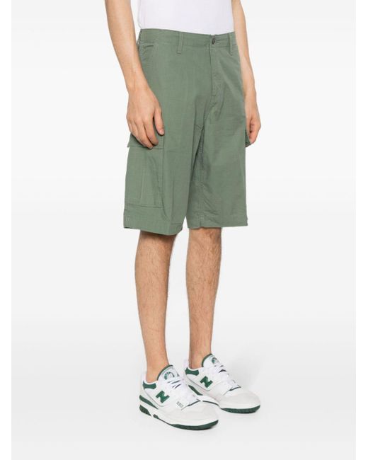 Carhartt Green Cotton Cargo Shorts for men