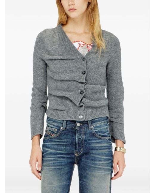 DIESEL Gray Wool Blend Cardigan