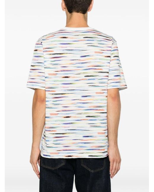 Paul Smith White Organic Cotton Printed T-Shirt for men