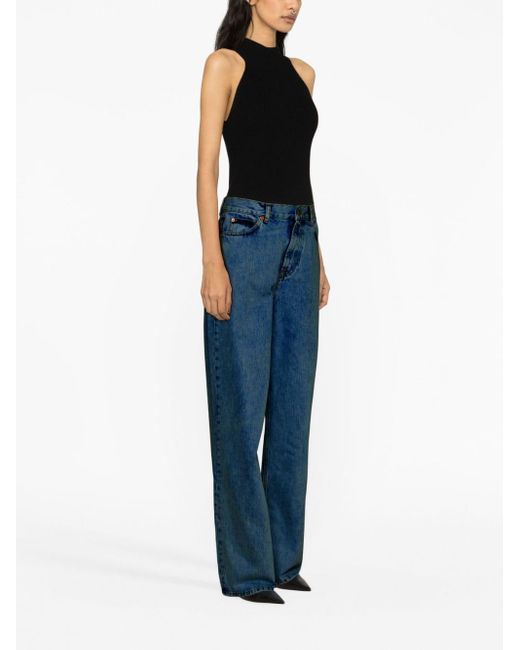 Wardrobe NYC Blue Low-rise Straight-leg Jeans