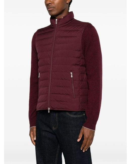 Brunello Cucinelli Purple Down Vest for men