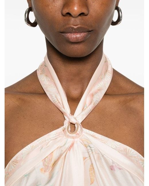 Forte_forte White Printed Silk Dress