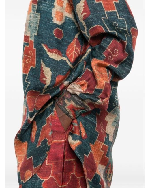 Pierre Louis Mascia White Printed Silk Shirt