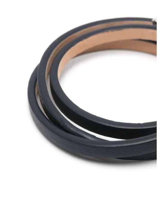 Loewe White Anagram Bombé Leather Bracelet
