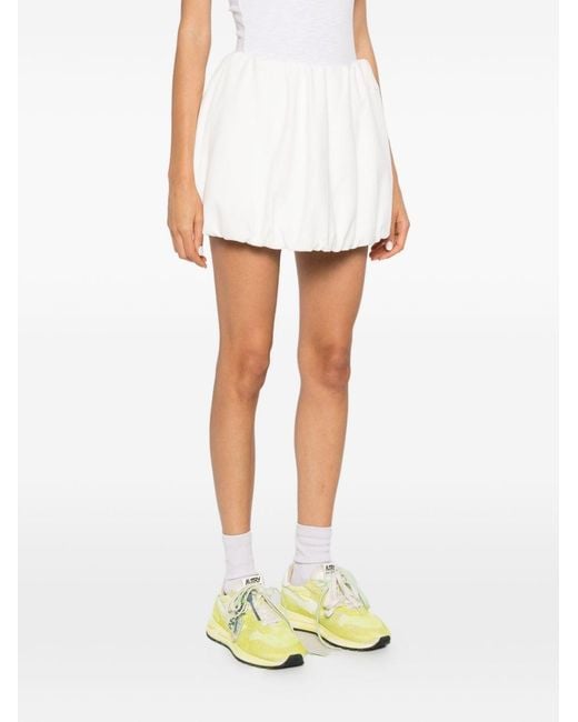 DUNST White Cotton Mini Skirt