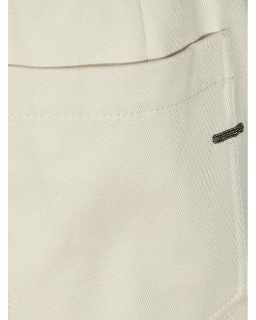 Brunello Cucinelli Natural Relaxed Elasticated Pants