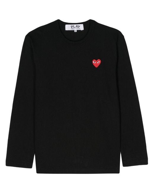 COMME DES GARÇONS PLAY Black Cotton T-Shirt