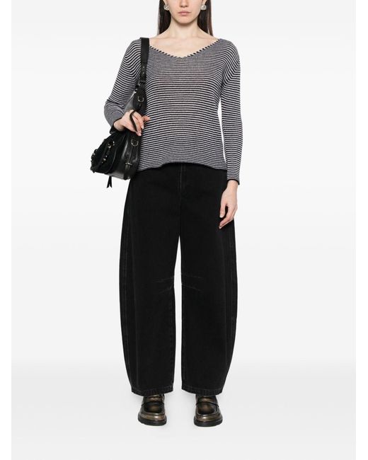 Be You Gray Cashmere V-Necked Sweater