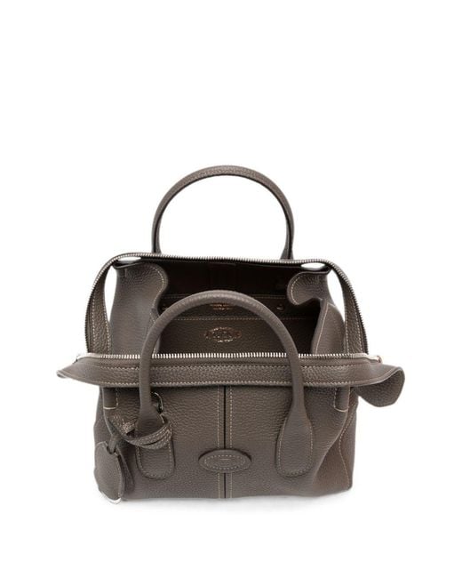 Tod's Gray Di Bag Mini Leather Handbag