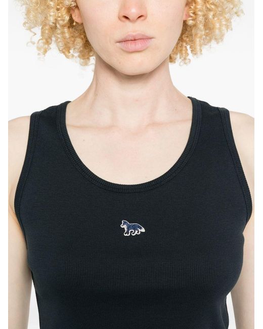 Maison Kitsuné Blue Baby Fox Cotton Tank Top