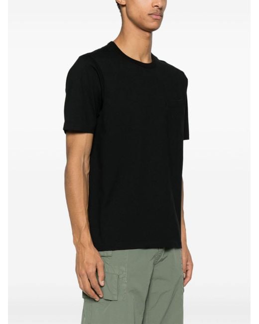 C P Company Black Cotton T-shirt for men